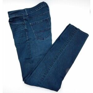 7 For All Mankind Jeans Mens Size 33 Blue Slimmy Dark Wash Tapered Leg Stretch
